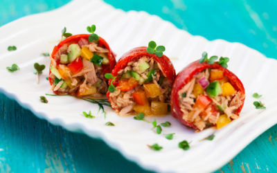 Tuna Salad-Stuffed Red Pepper (serves two)